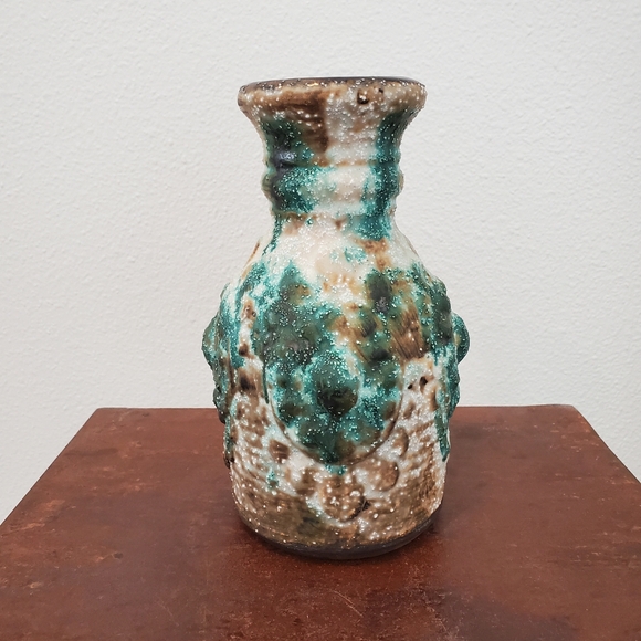 Carstens Tönnieshof West Germany Textured Fat Lava MCM Vase. 60s-70s #7564-20 - Picture 1 of 7